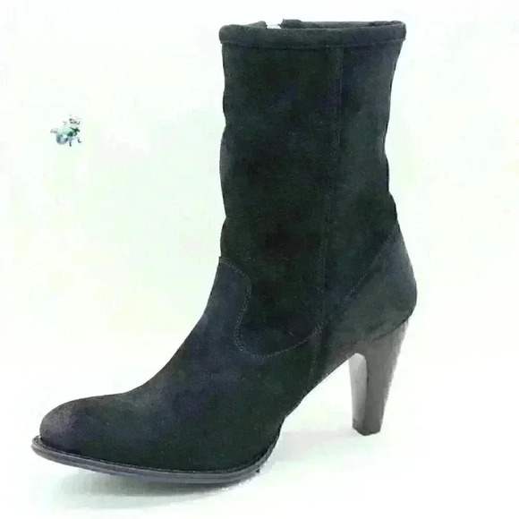 Sendra 10603 Cortez Women's Black Suede Leather With Shearling Boots Size US 10 - Picture 4 of 11